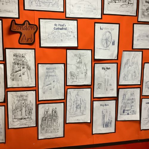 Year 2 exploring the world through mono print