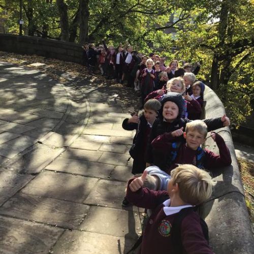 We had a look at the gatehouse and portcullis then walked around part of the outside of the castle